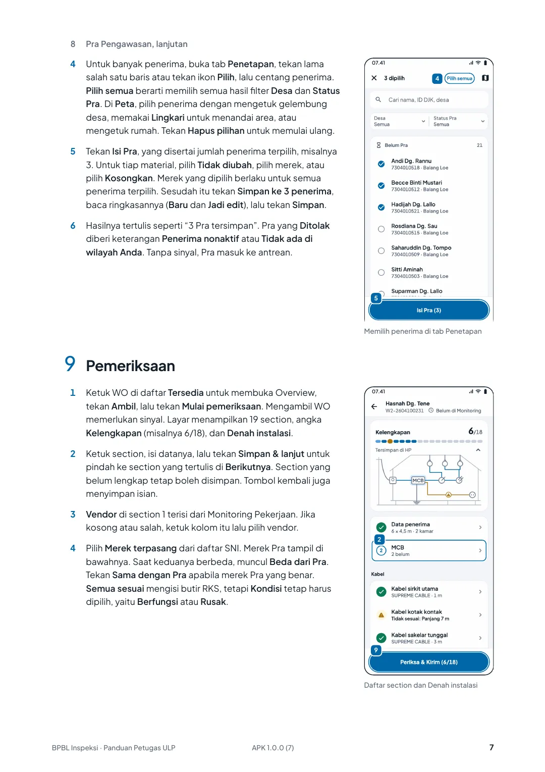 Panduan Petugas ULP, halaman 7 dari 10